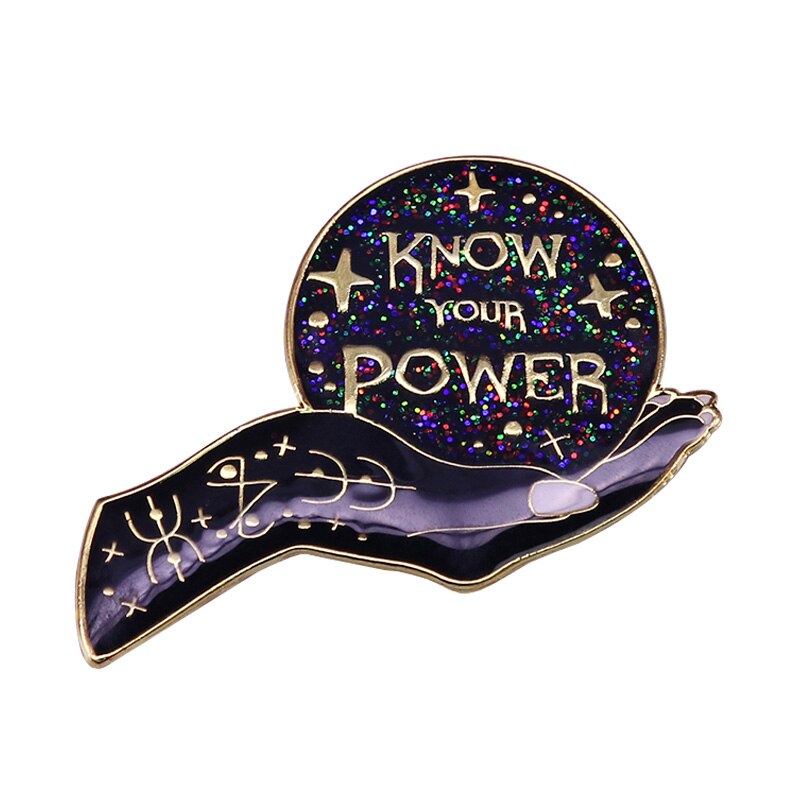 Know Your Power Girl Gang Magic Brooch Crystal Ball Badge Embrace Your