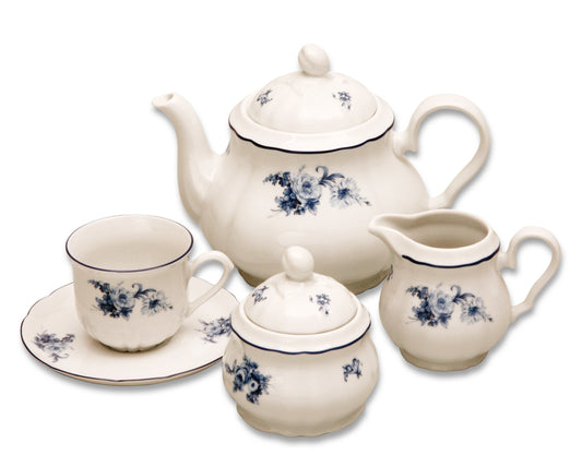 Rose Tea Set - blue