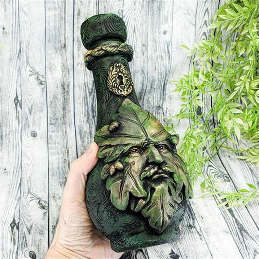 Gothic Witchcraft Sculpture Vintage Decorative Bottle Home Resin