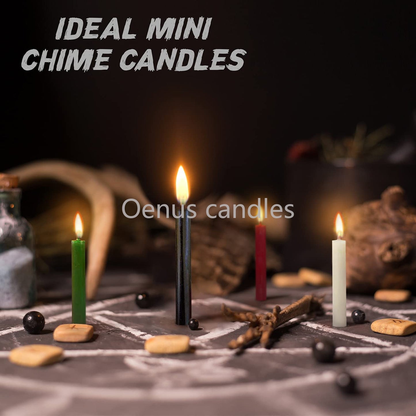 Set Of 10 Colored Mini Taper Chime Candle Spiritual Magic Candle For