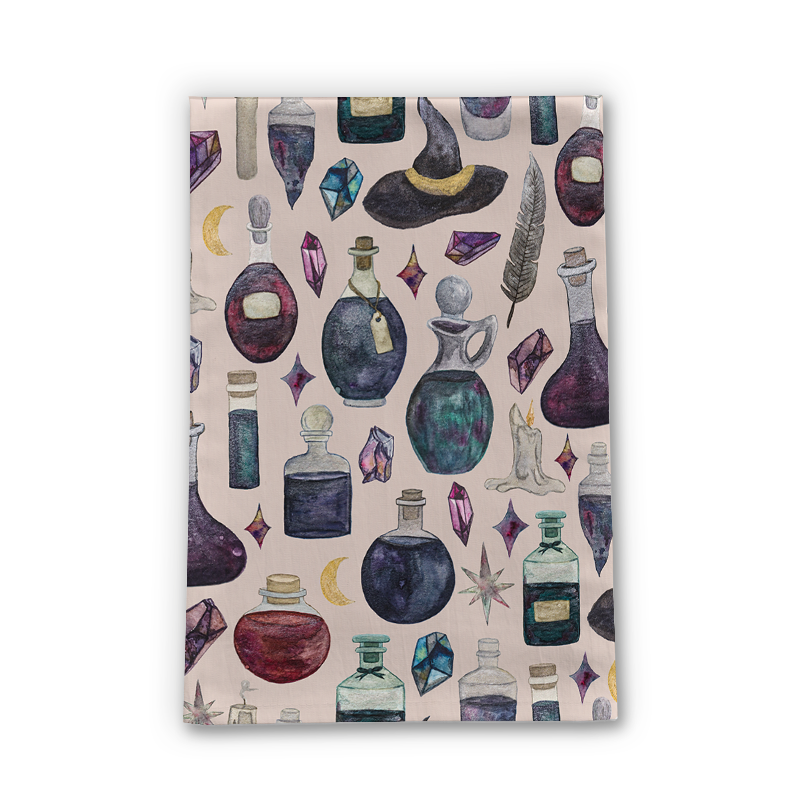 Potions Pattern Tea Towel