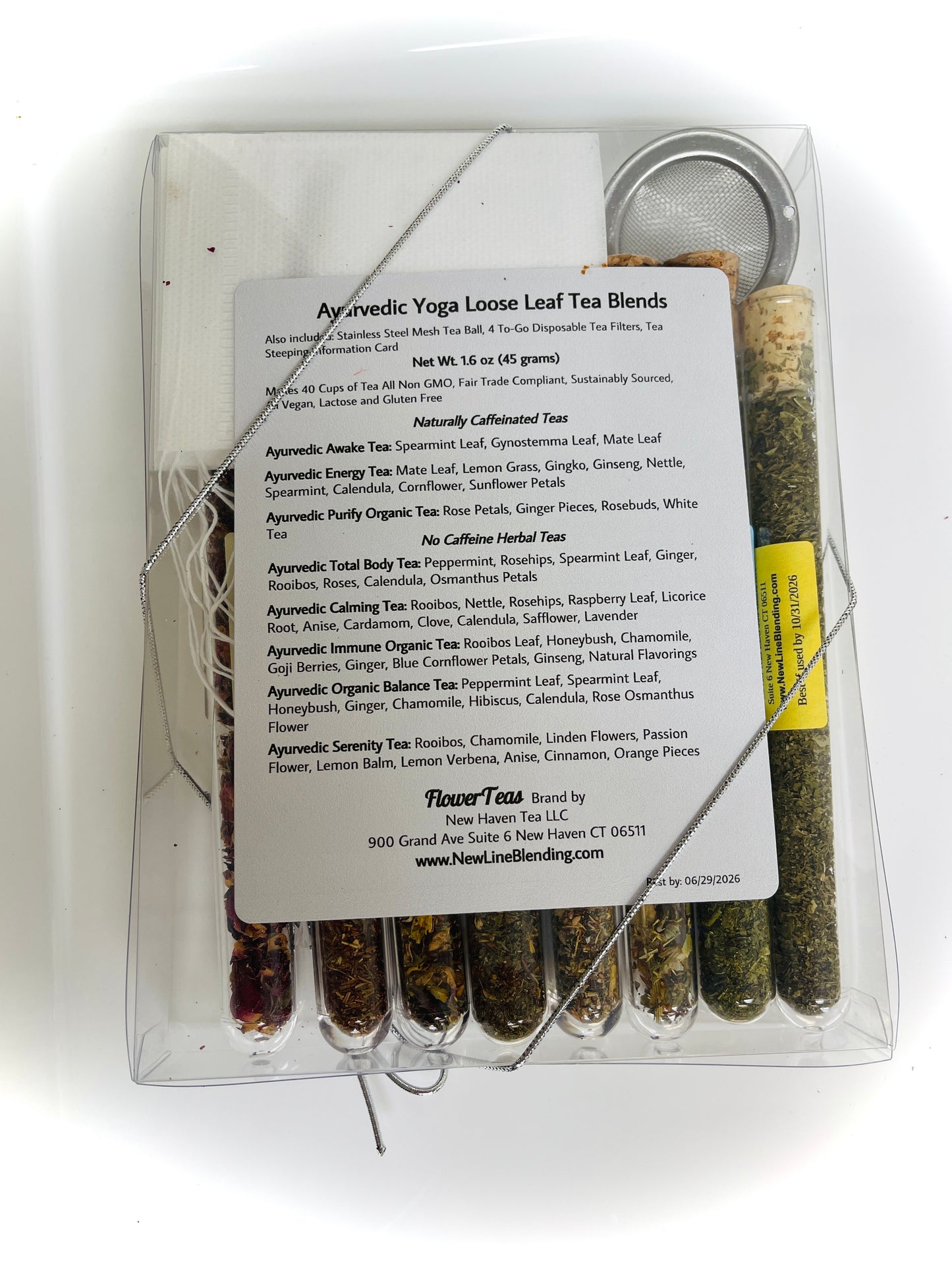 Assorted Tea Blends in Test Tubes Gift Set Sampler Kit